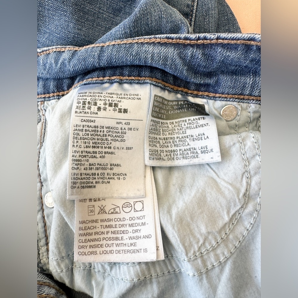 Levi 711 Skinny Denim Jeans - Mid Wash Blue / Size 30 - Picture 10 of 10